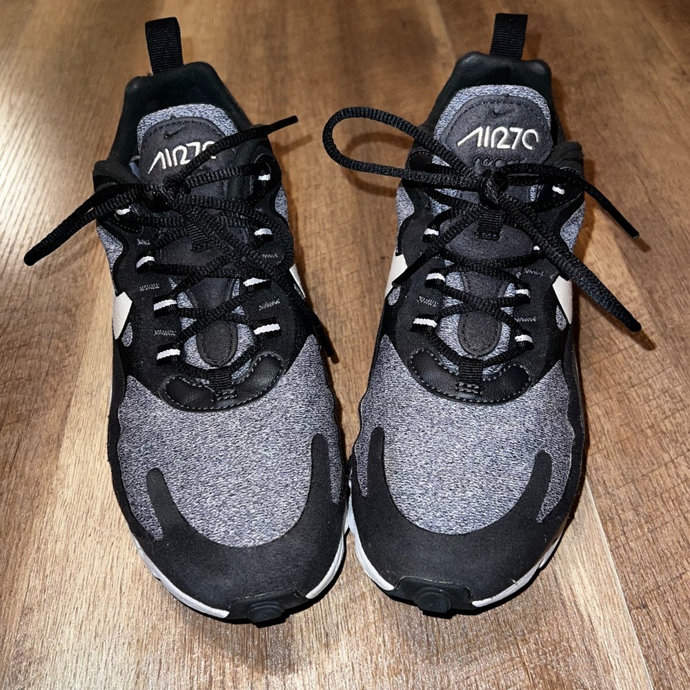 Nike Women’s Black and Gray Air 270 React Sneakers